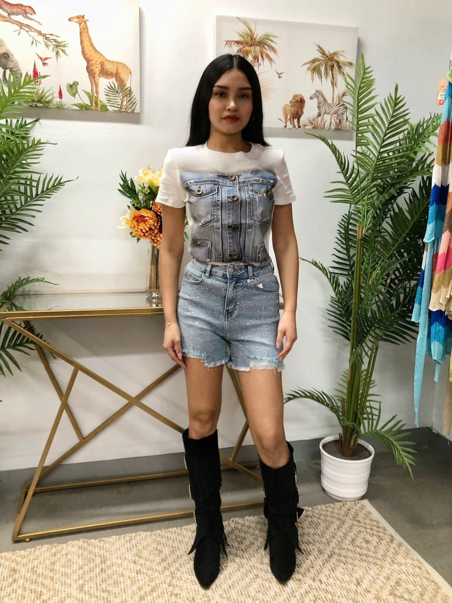 Camiseta dibujo vaquero