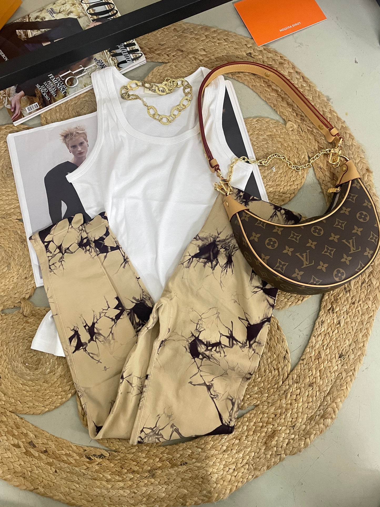 🎀Leggings deportivo efecto marmol largo