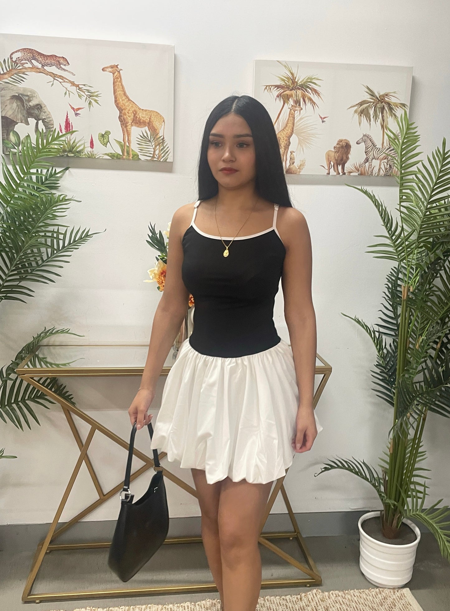 Vestido corto globo
