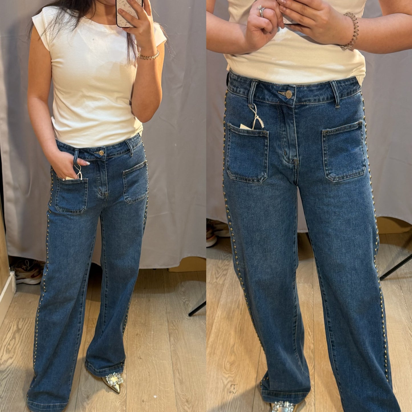 Pantalón tachuela lateral