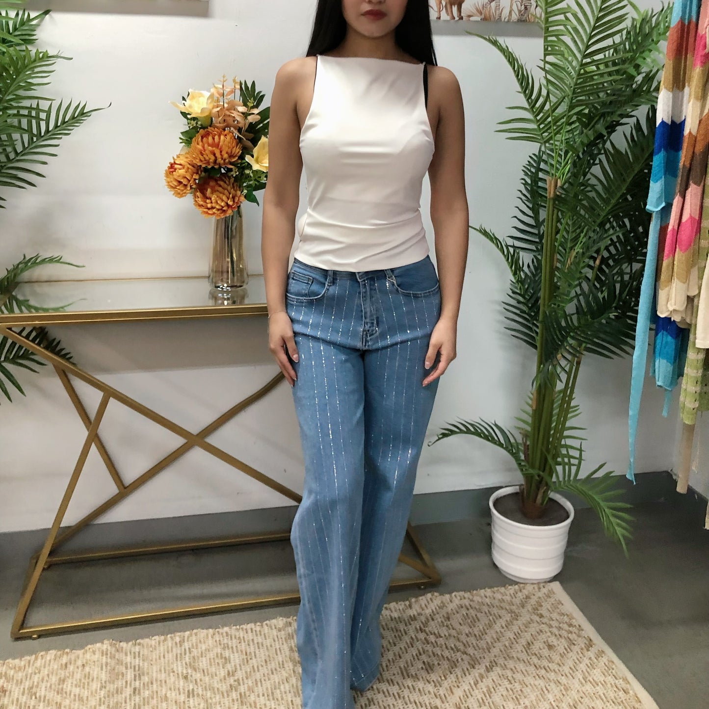 Pantalón vaquero brillo