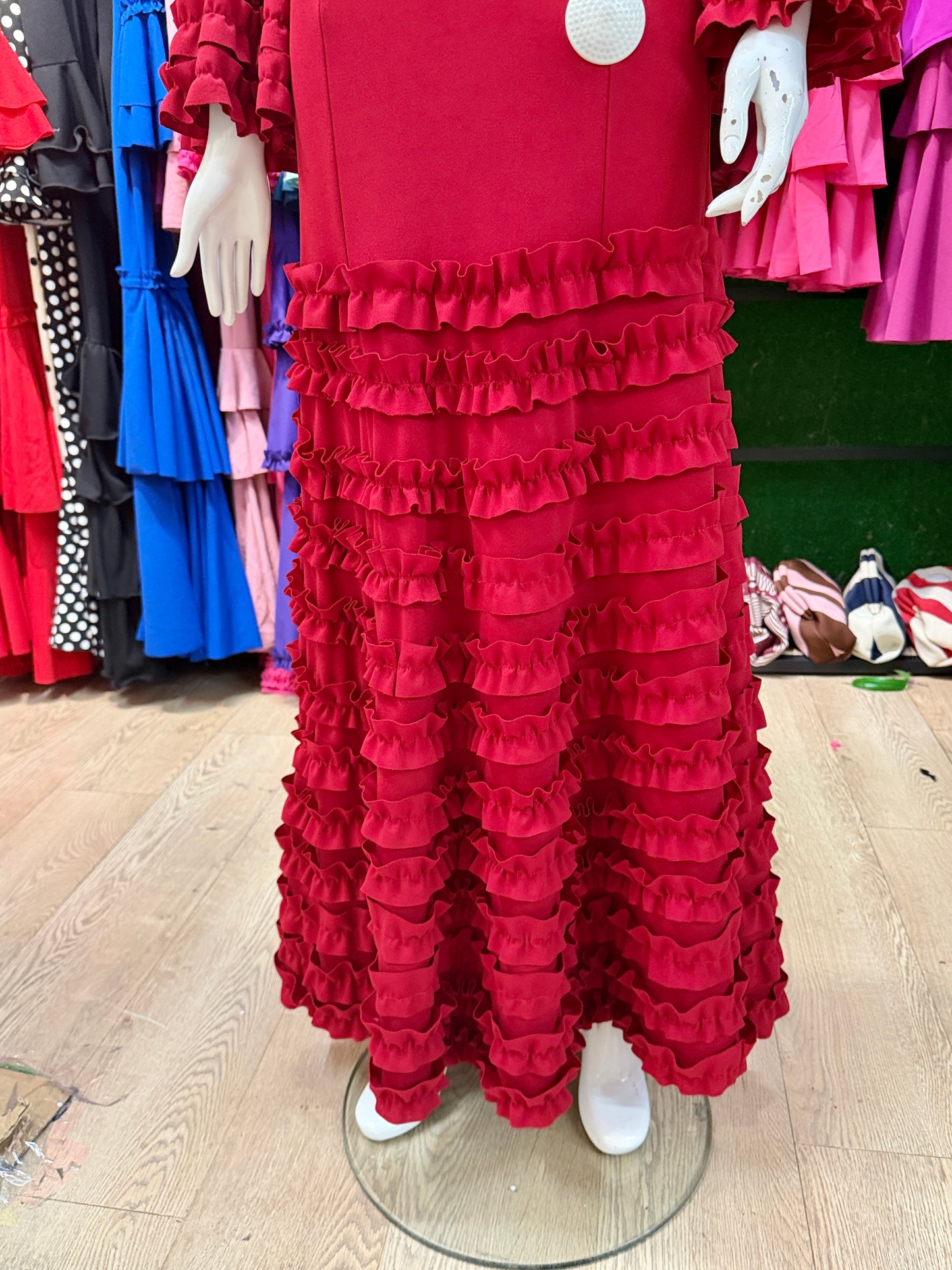 Traje flamenca rojo M/L