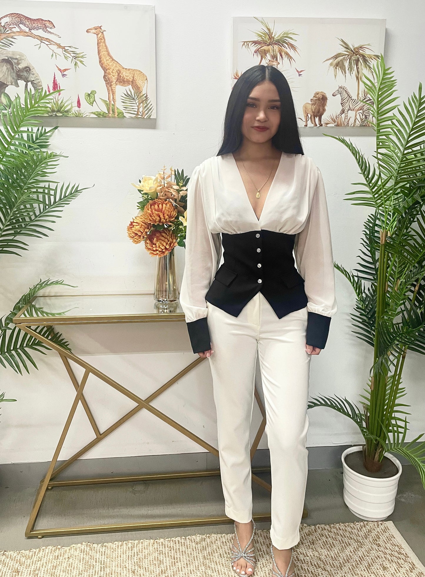 Blusa con corpiño