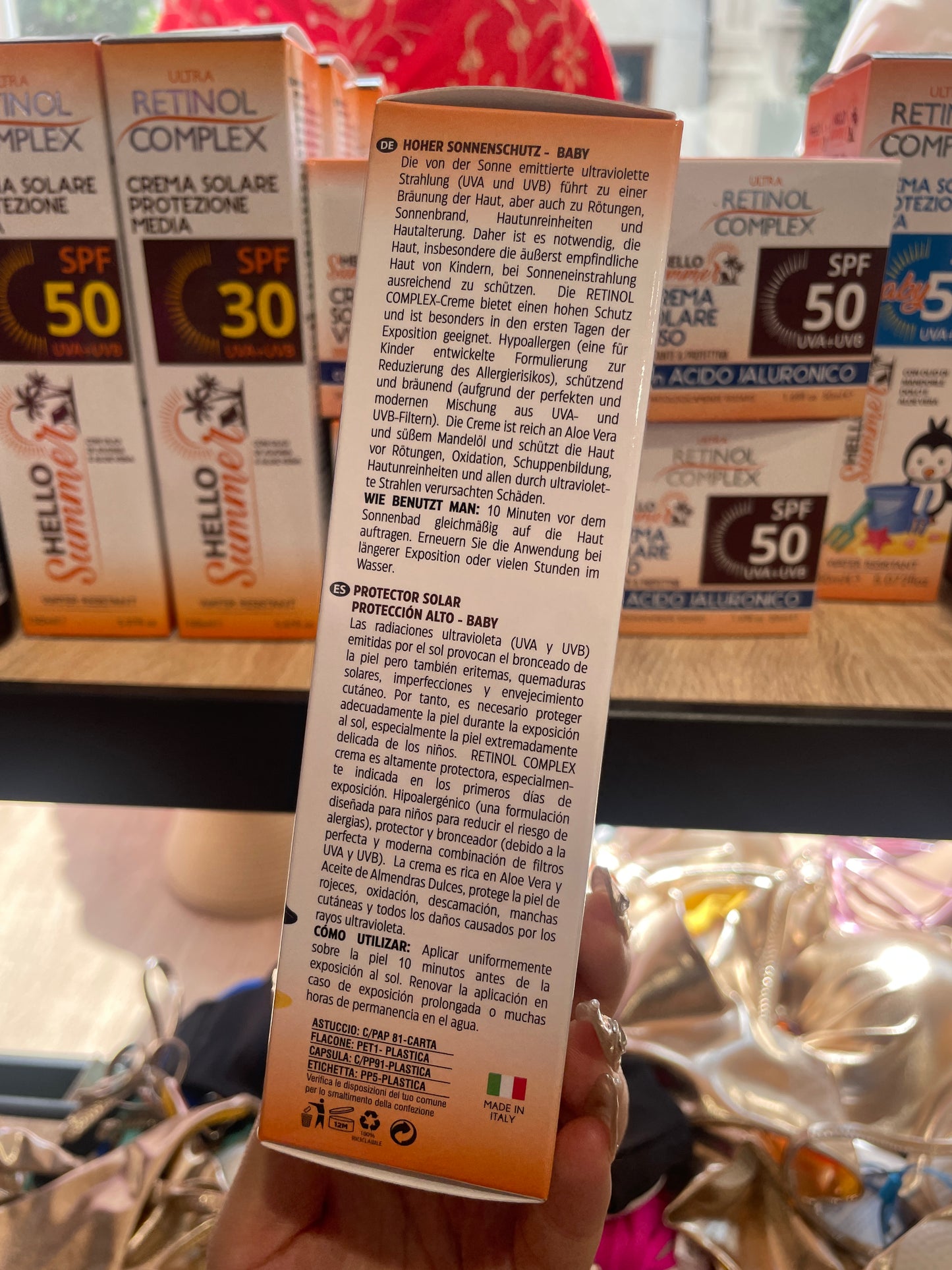 Crema solare protección solar