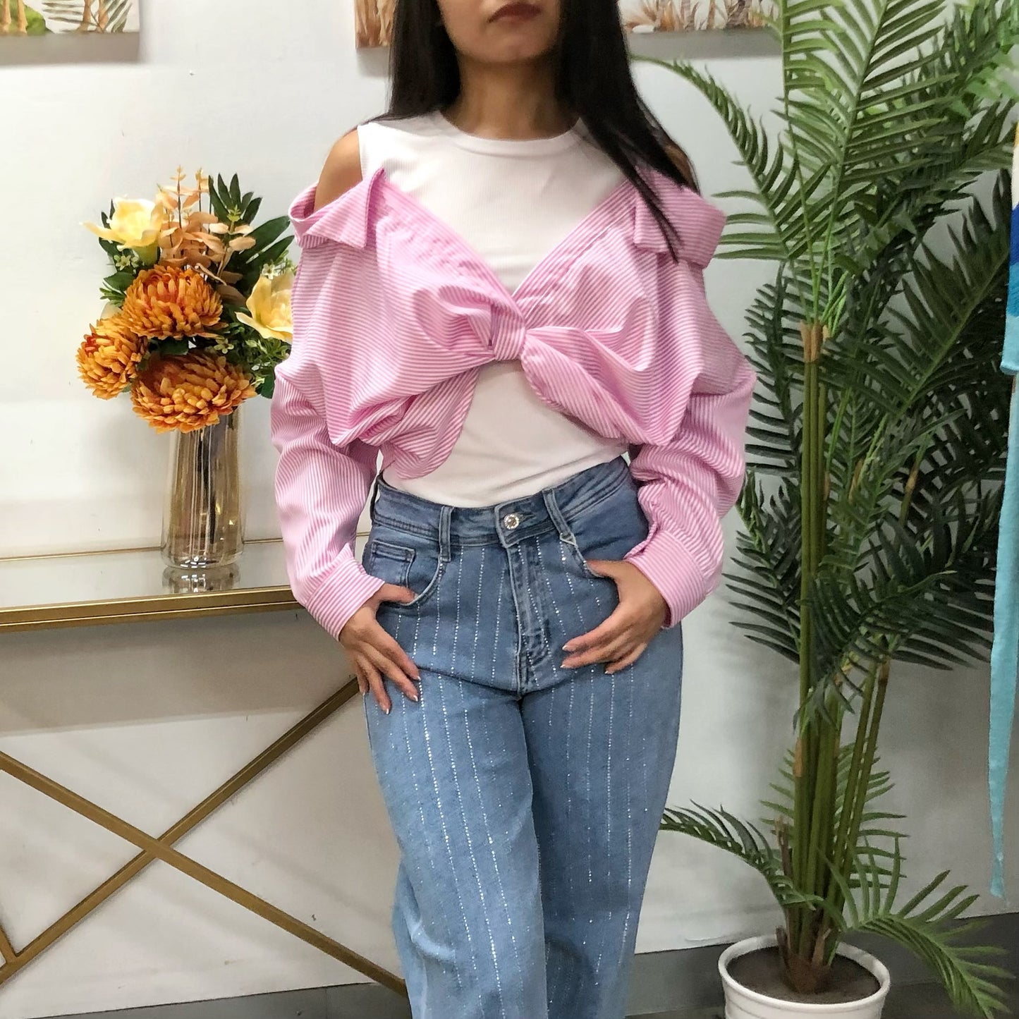 Pantalón vaquero brillo