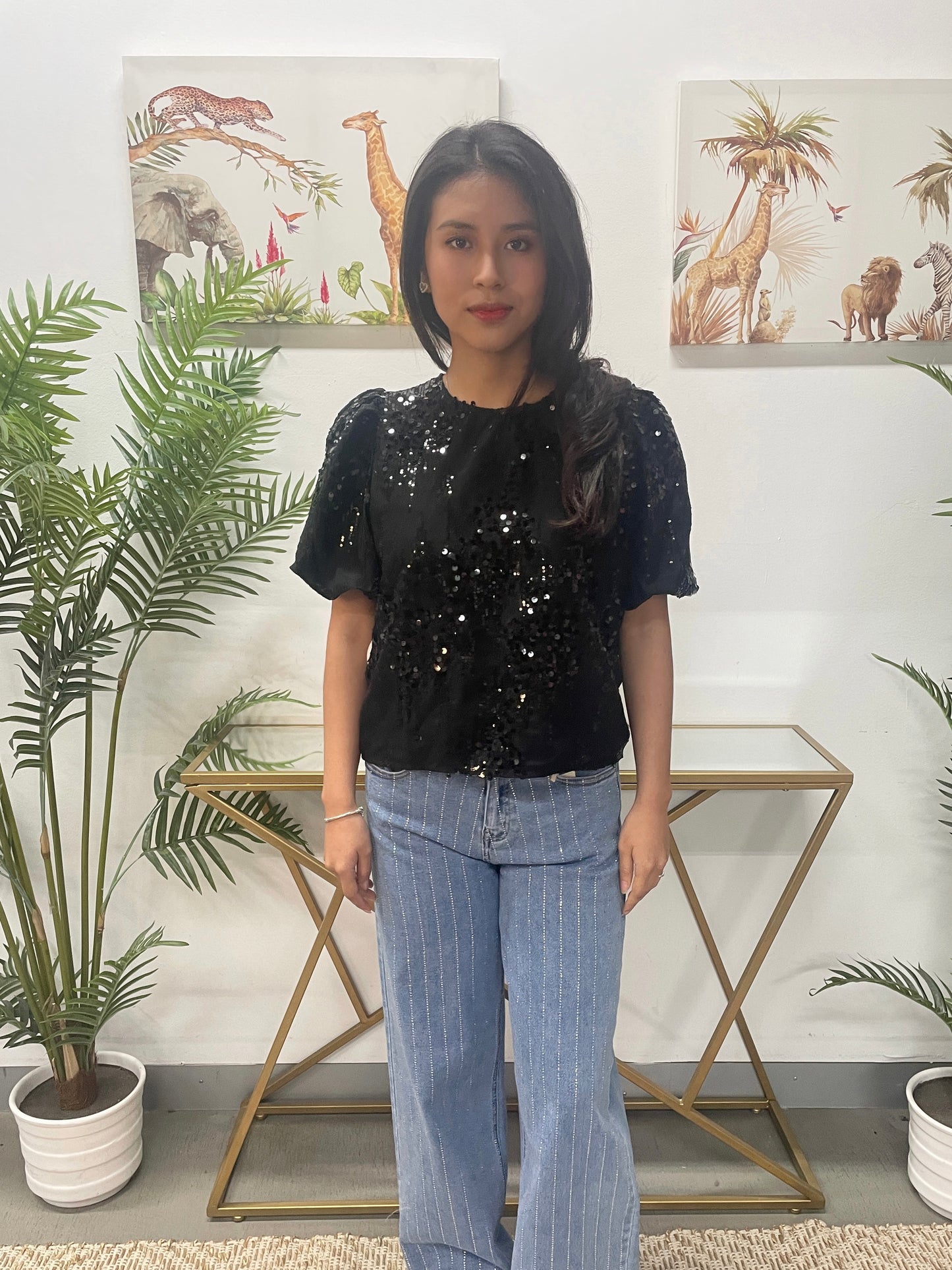 Pantalón vaquero brillo