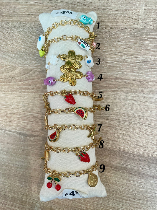 🍉Pulsera acero verano 🍓