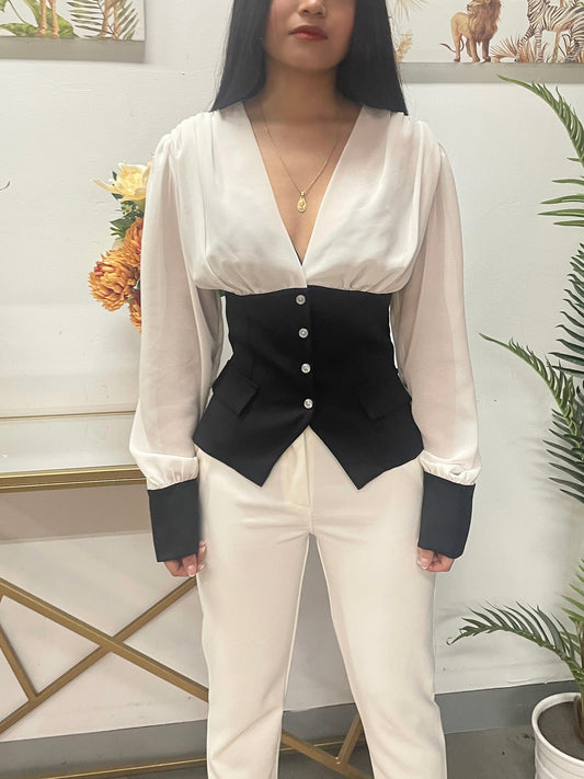 Blusa con corpiño