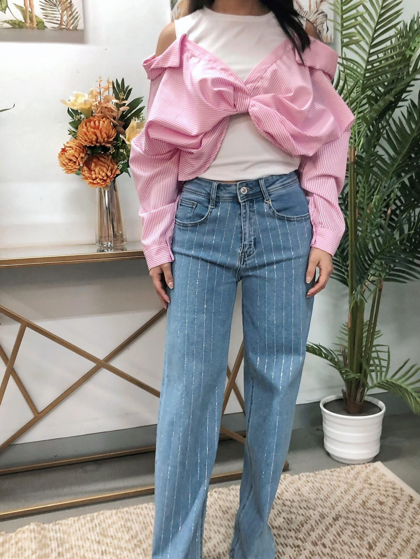 Pantalón vaquero brillo