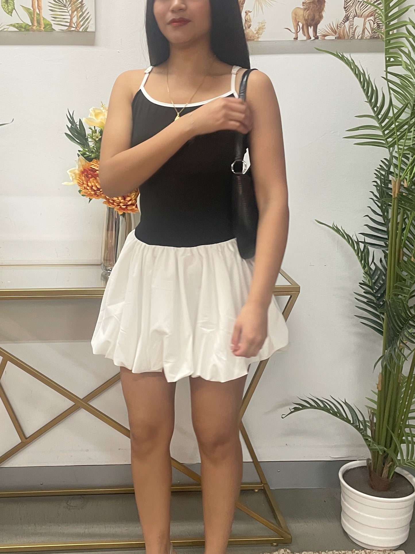 Vestido corto globo