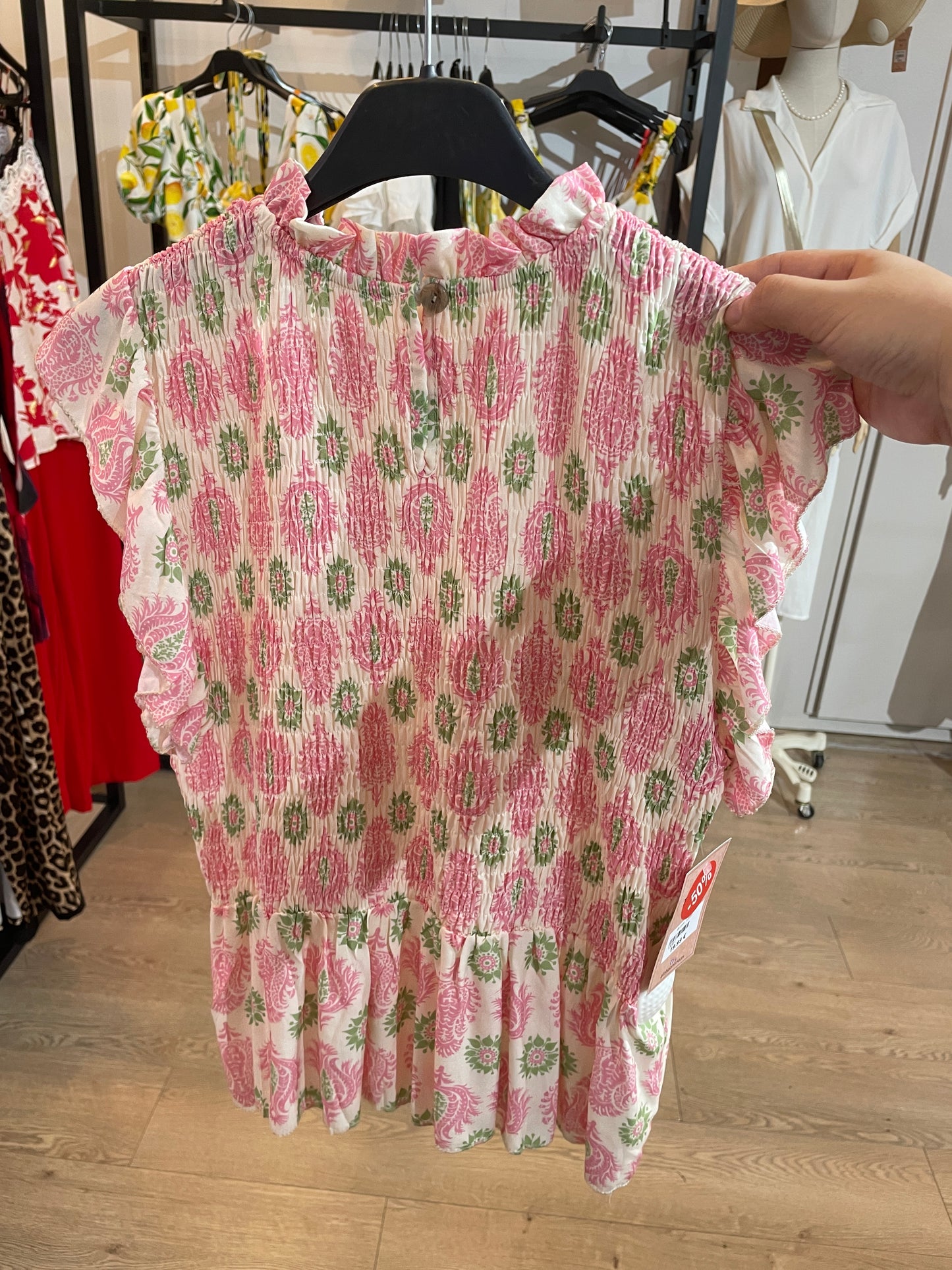 BLUSA ROSA ELÁSTICA
