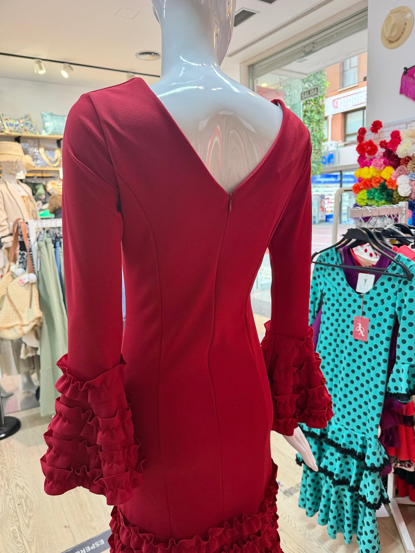 Traje flamenca rojo M/L