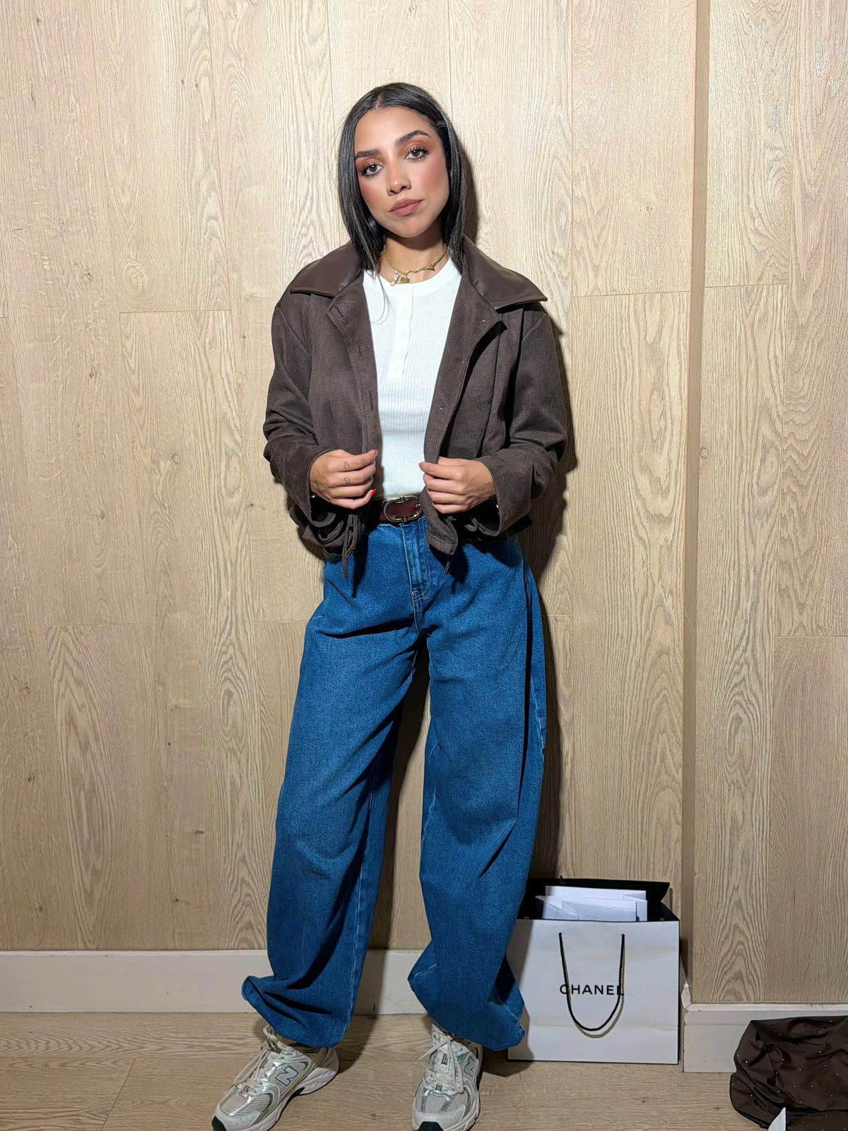 Chaqueta botón antelina
