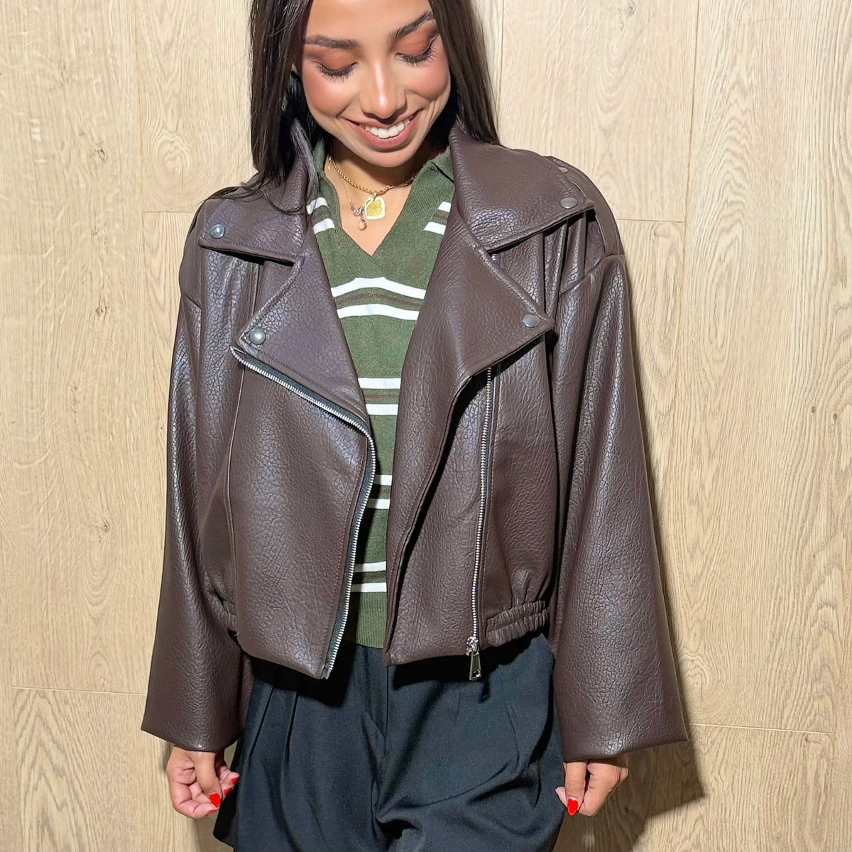 Chaqueta Biker poli piel
