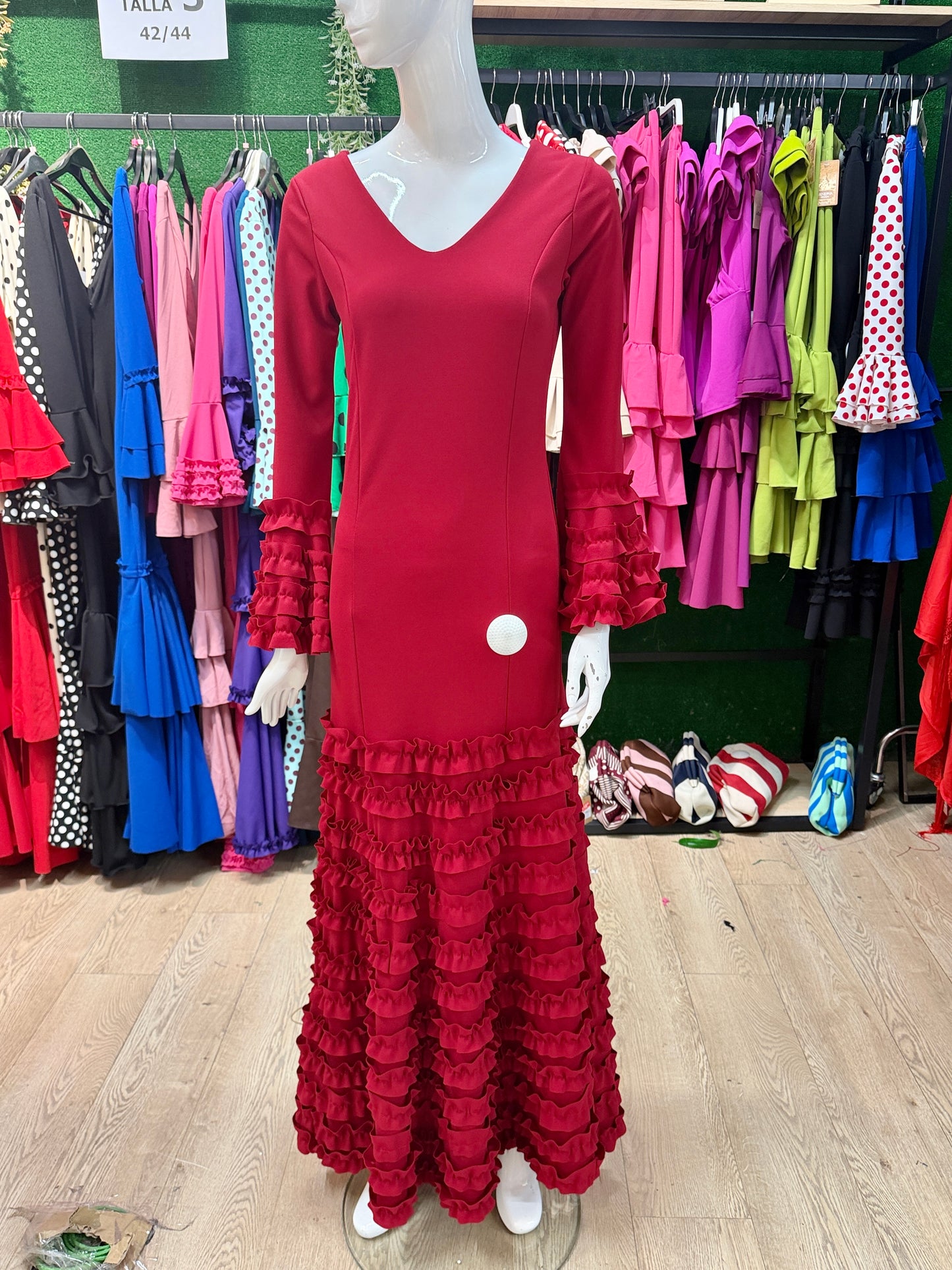 Traje flamenca rojo M/L