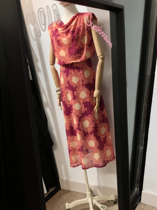 💕Vestido midi  hombrera 💕