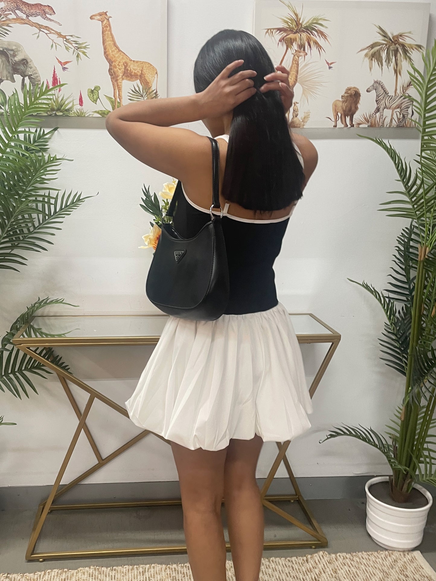 Vestido corto globo