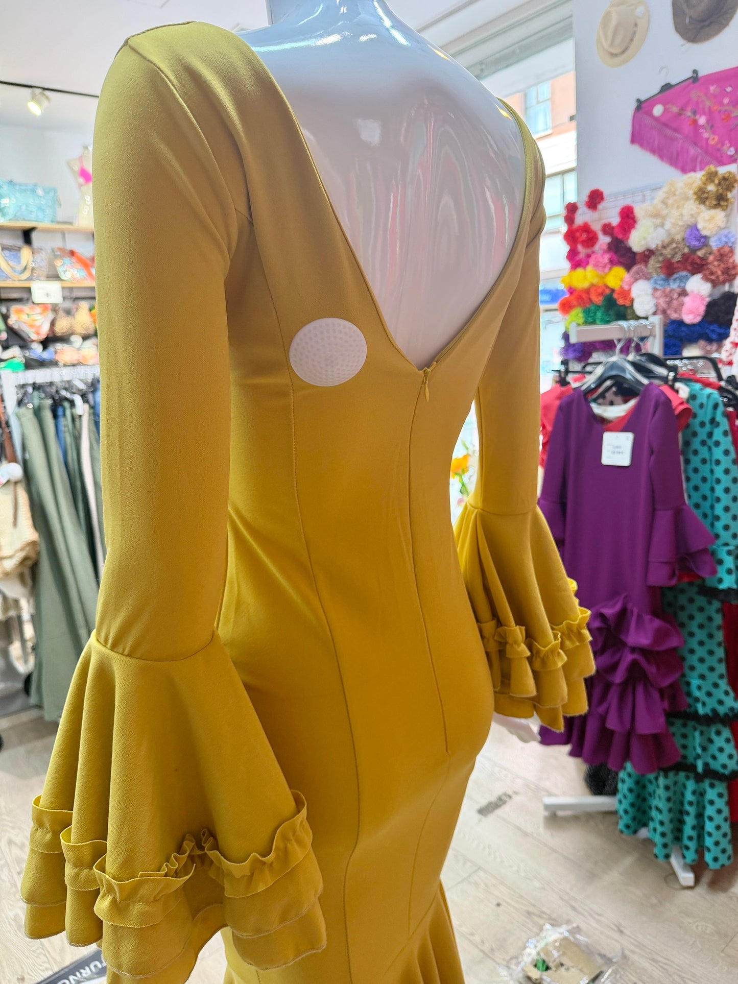 Traje flamenca amarillo XS