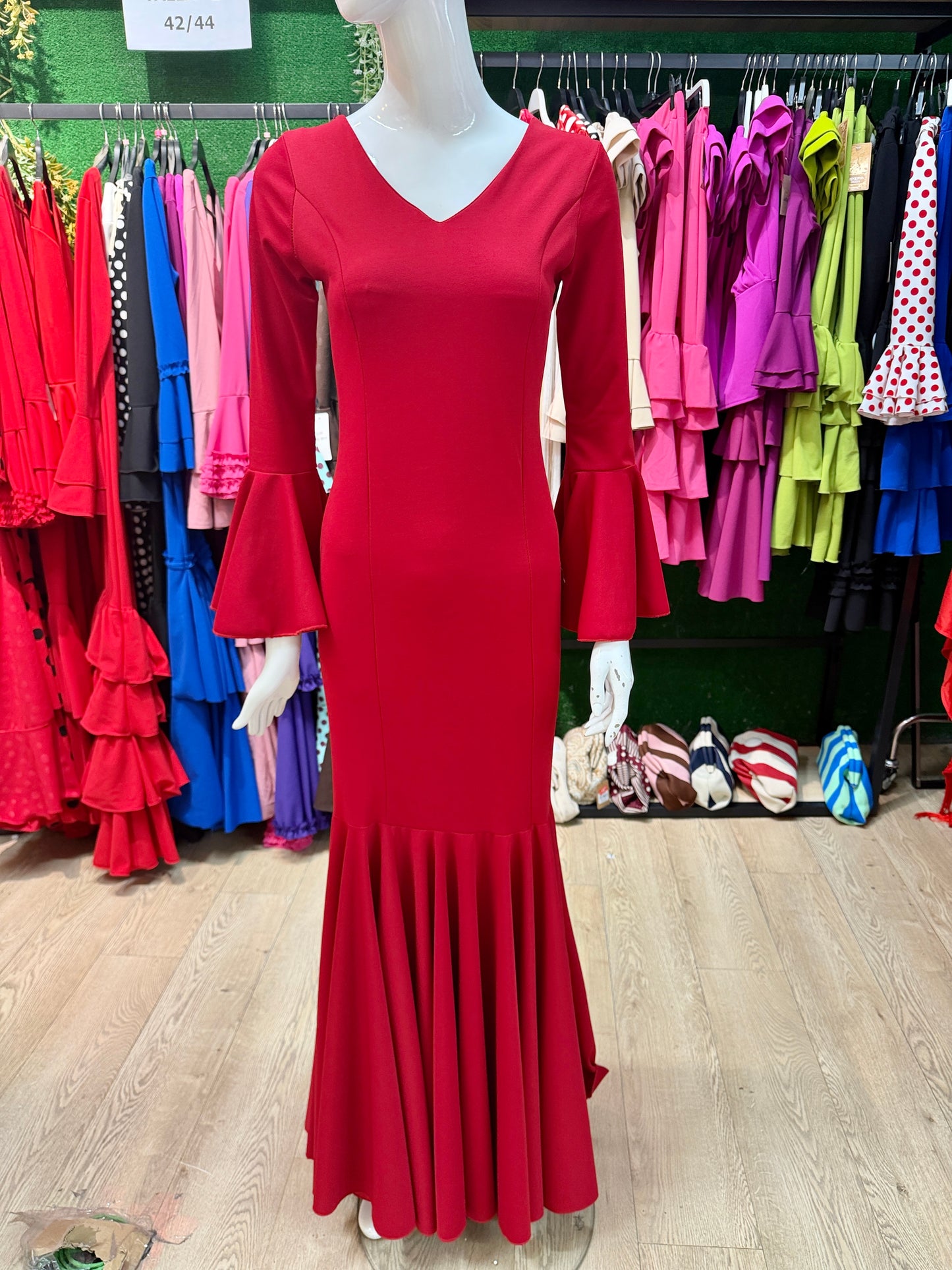 TRAJE FLAMENCA ROJA XS