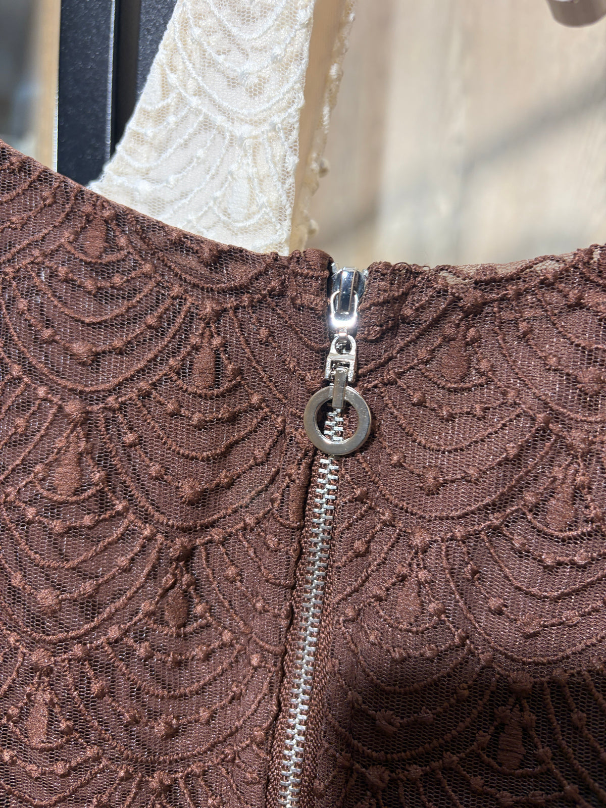 Top encaje perla
