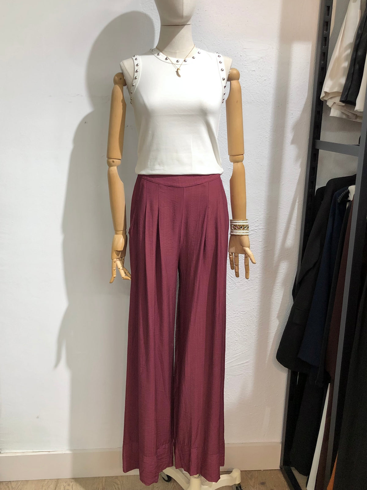 💕NEW Pantalón tela pata ancha 💕